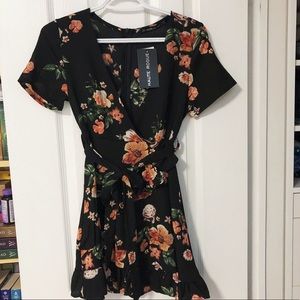 HAUTE ROGUE Floral Wrap Dress